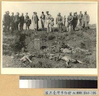 藏品(湘北大捷：外國武官及中外記者視察陣地及遺留之敵屍)的圖片
